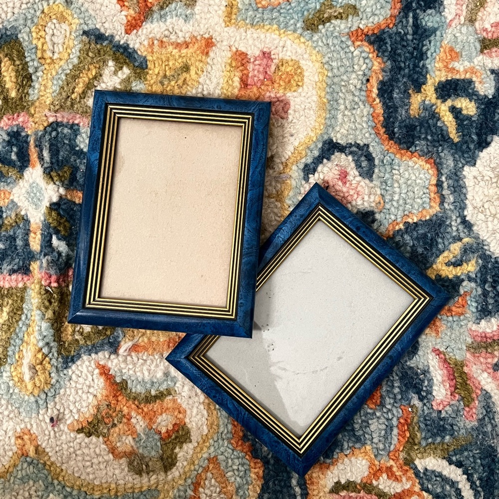 Blue picture frames